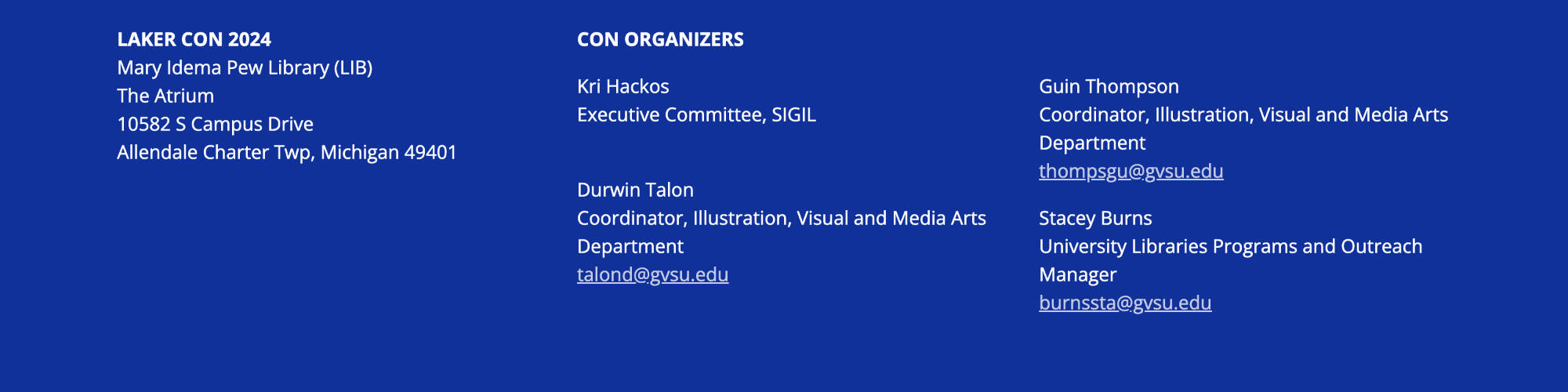 2024 Laker Con Footer